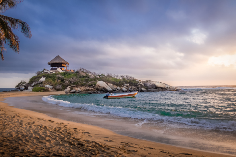 Sunset at Cabo San Juan del Guía, Tayrona National Natural Park, Colombia