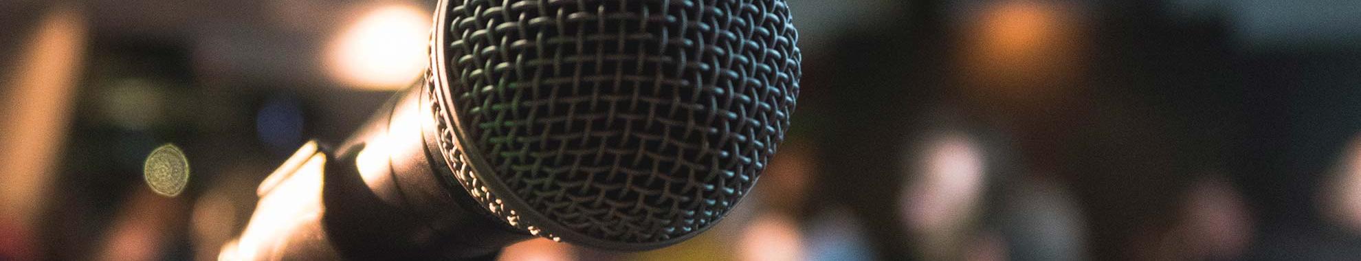 Microphone used in an event in Colombia